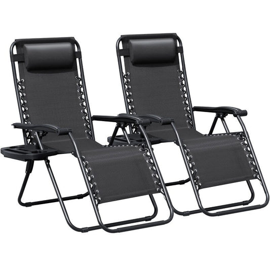 Homall Patio Zero Gravity Chair Lawn Lounge Chair with Pillow Set of 2