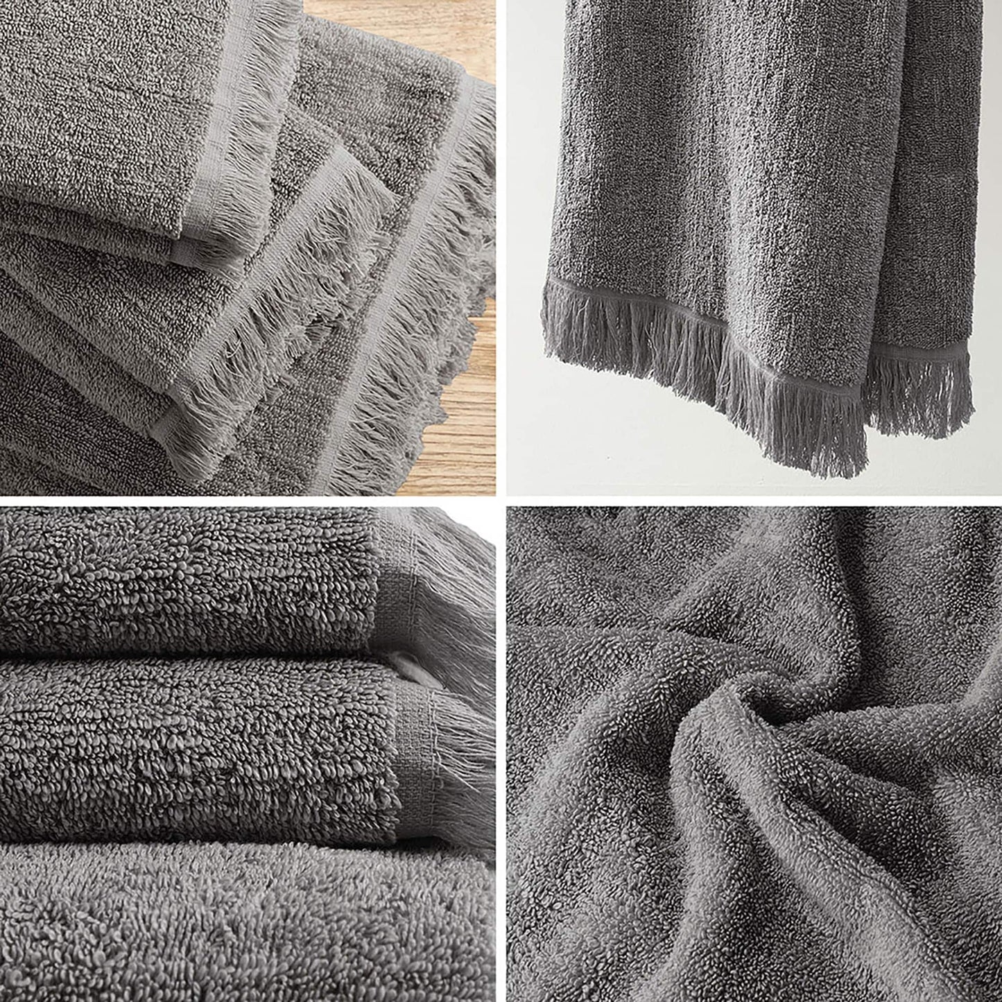 INK+IVY Atlas Cotton Dobby Slub 6 Piece Towel Set