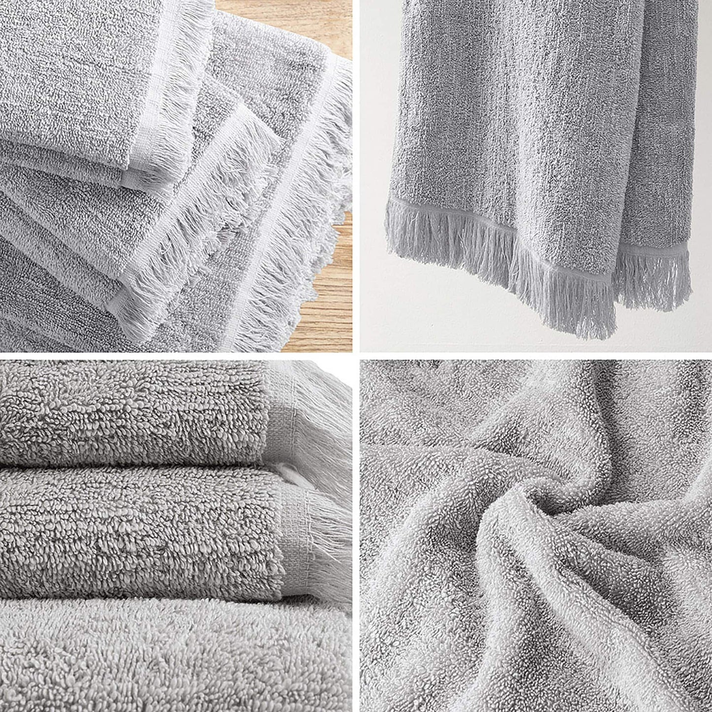 INK+IVY Atlas Cotton Dobby Slub 6 Piece Towel Set