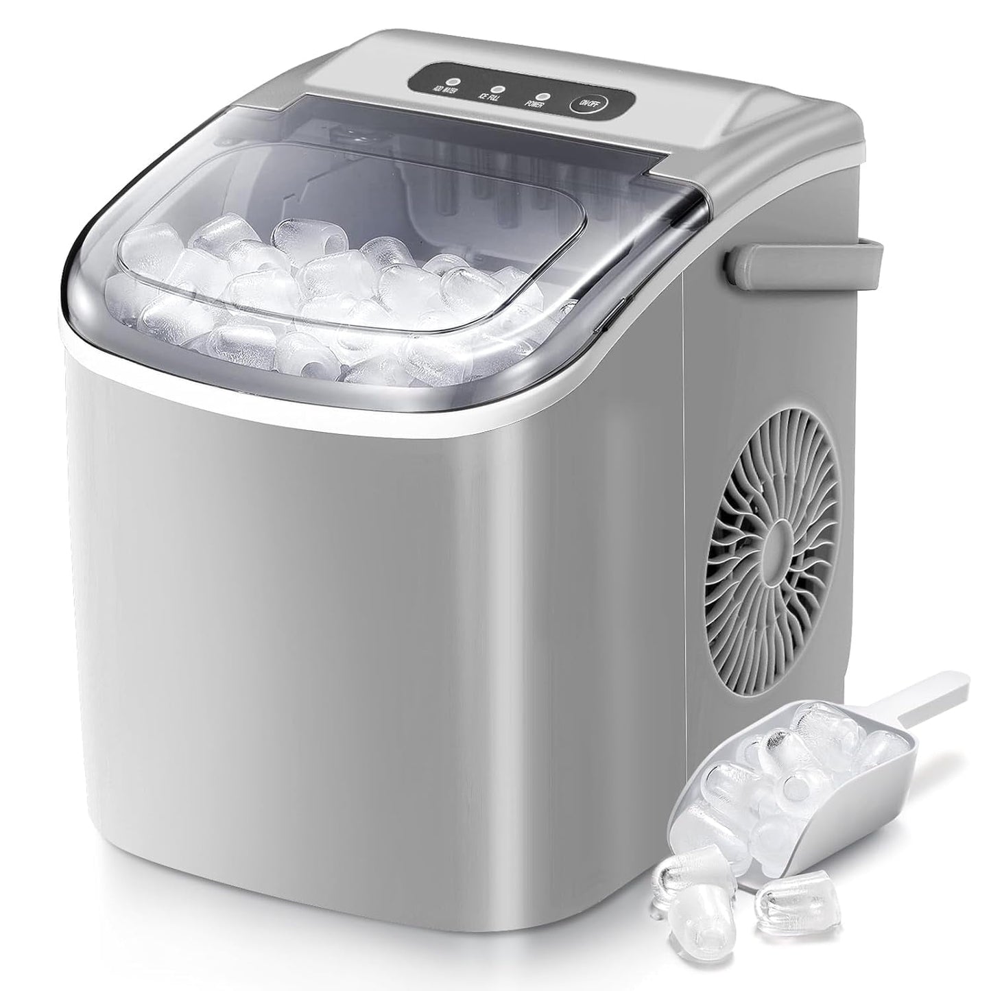 Ice Makers Countertop, Portable Ice Maker Machine with Handle, Self-Cleaning Ice Maker, for Home/Office/Kitchen