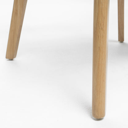 Chaise de salle à manger Abrielle en bois d'hévéa rembourrée de style milieu de siècle (lot de 2) par Christopher Knight Home