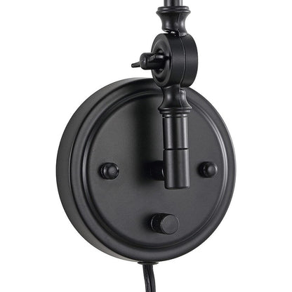 WINGBO Industrial Swing Arm Wall Sconce with Metal Shade,2-Pack...