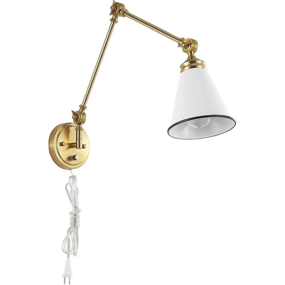 WINGBO Industrial Swing Arm Wall Sconce with Metal Shade,2-Pack...