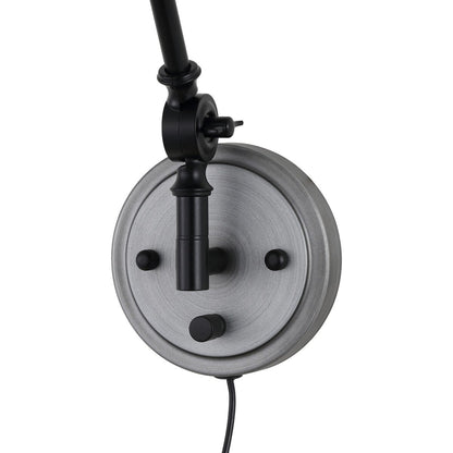 WINGBO Industrial Swing Arm Wall Sconce with Metal Shade,2-Pack...