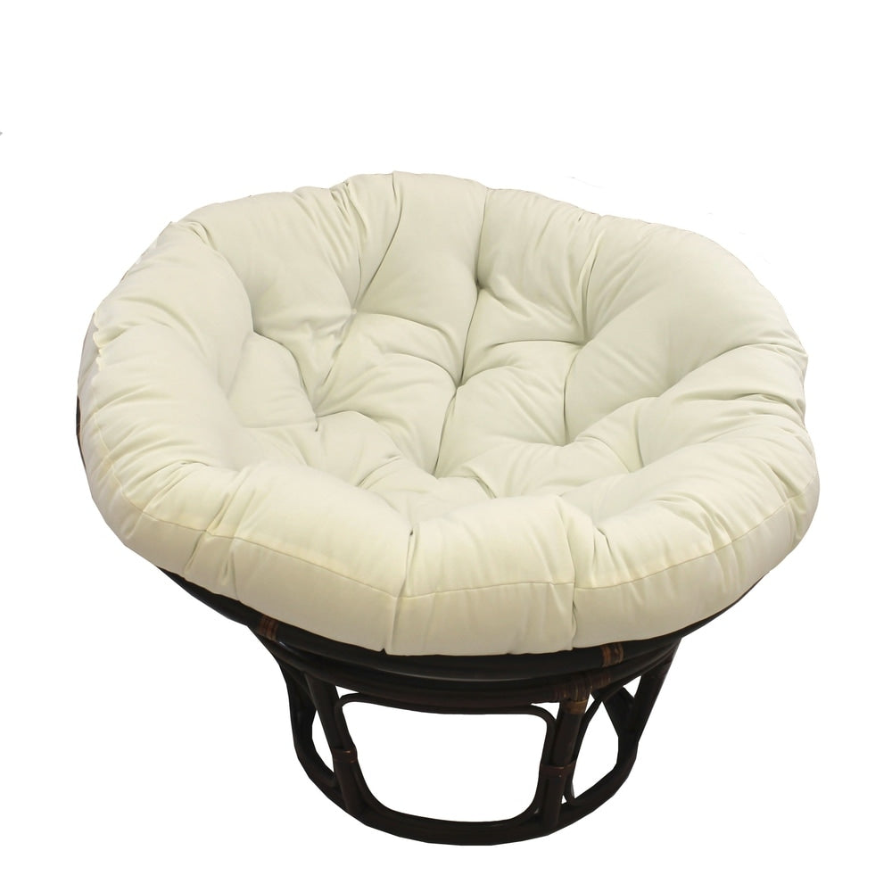 Chaise Papasan Bali en rotin de 42 pouces avec coussin en sergé