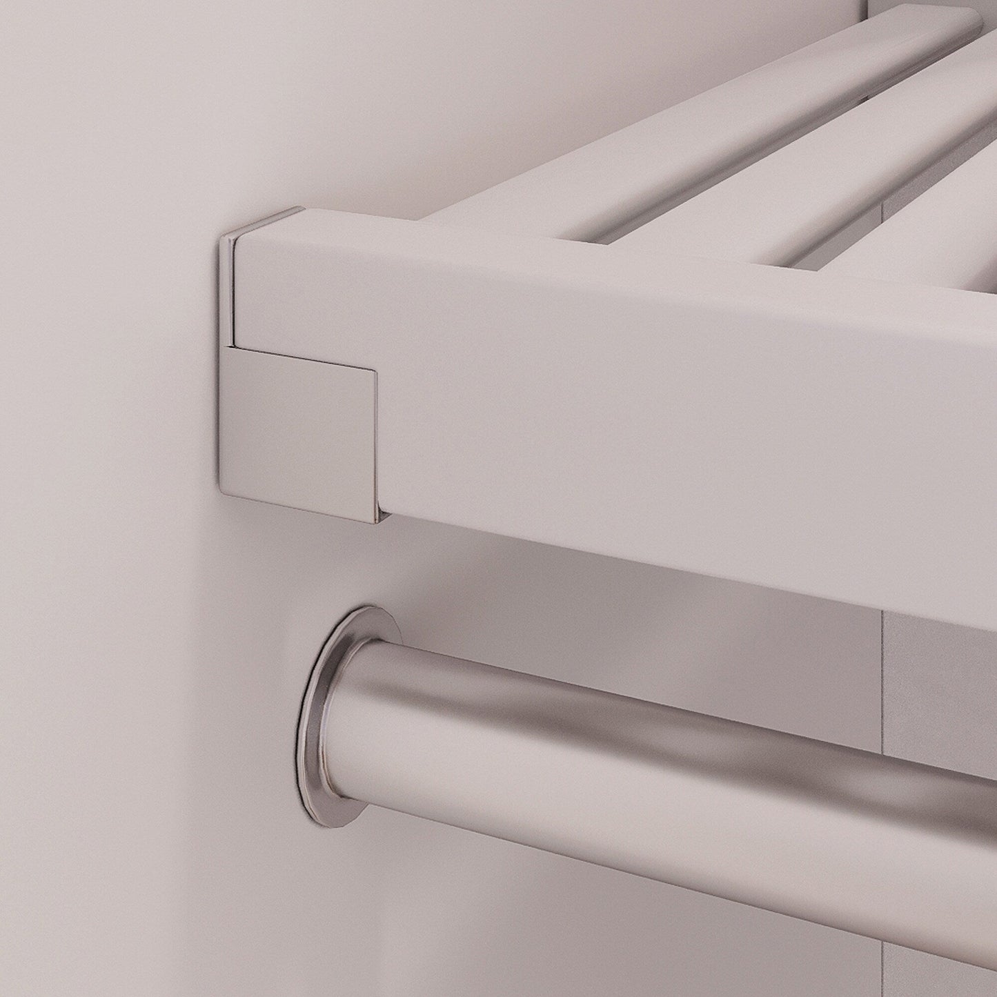 Système de placard en bois massif John Louis Home avec 3 tiroirs blanc