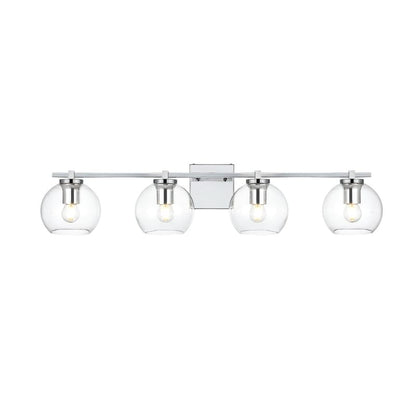 Julian 1 Light Black and Clear Bath Sconce