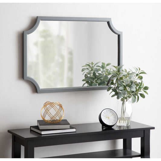 Kate and Laurel Hogan Scalloped Wood Framed Mirror