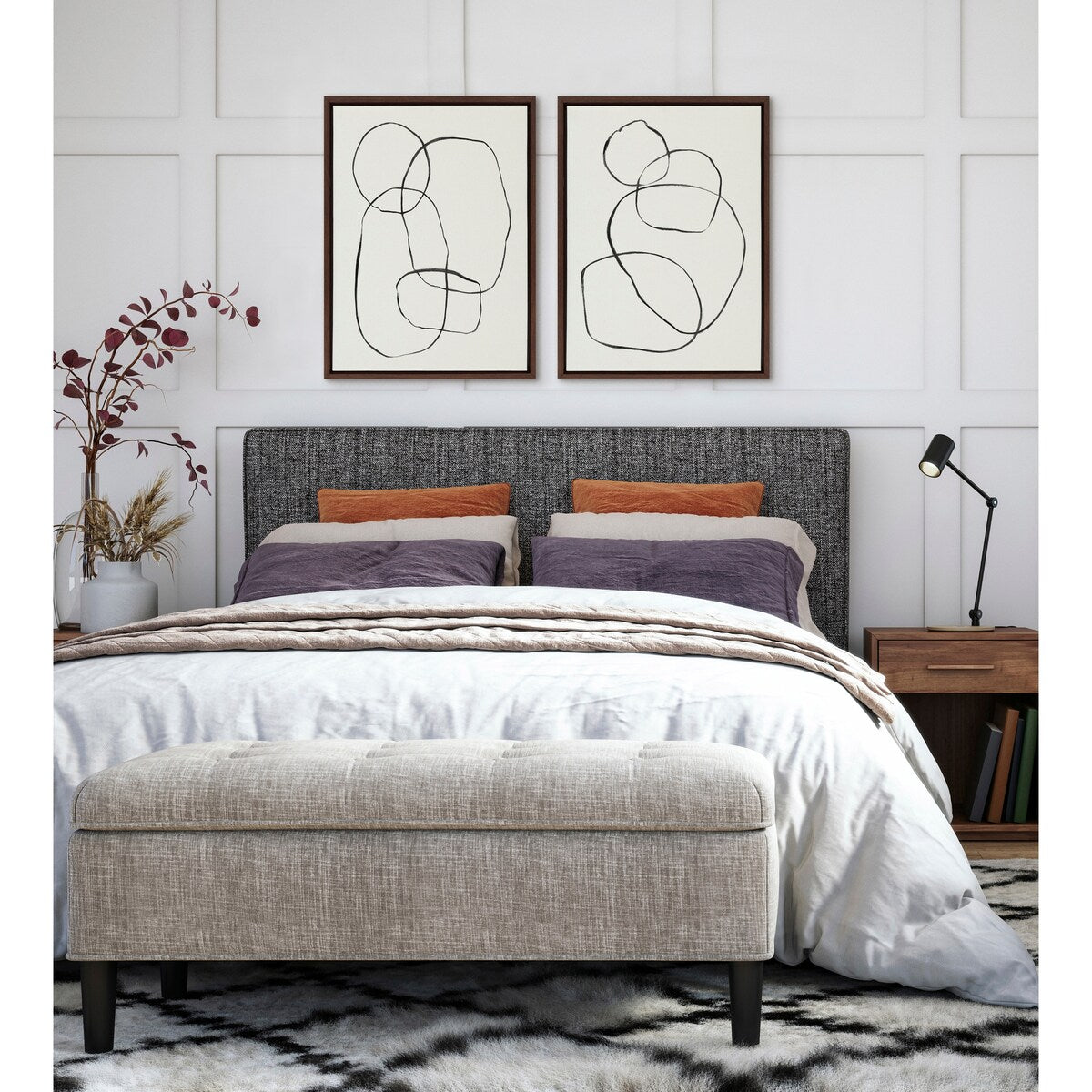 Kate and Laurel Sylvie Modern Circles Framed Canvas Set by Teju Reval
