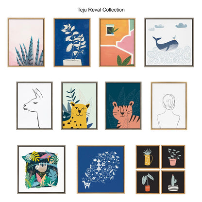 Kate and Laurel Sylvie Modern Circles Framed Canvas Set by Teju Reval