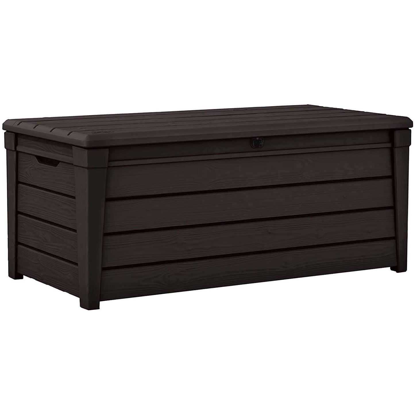 Banc de rangement Keter Brightwood en résine résistante aux intempéries, 120 gal, marron - 40