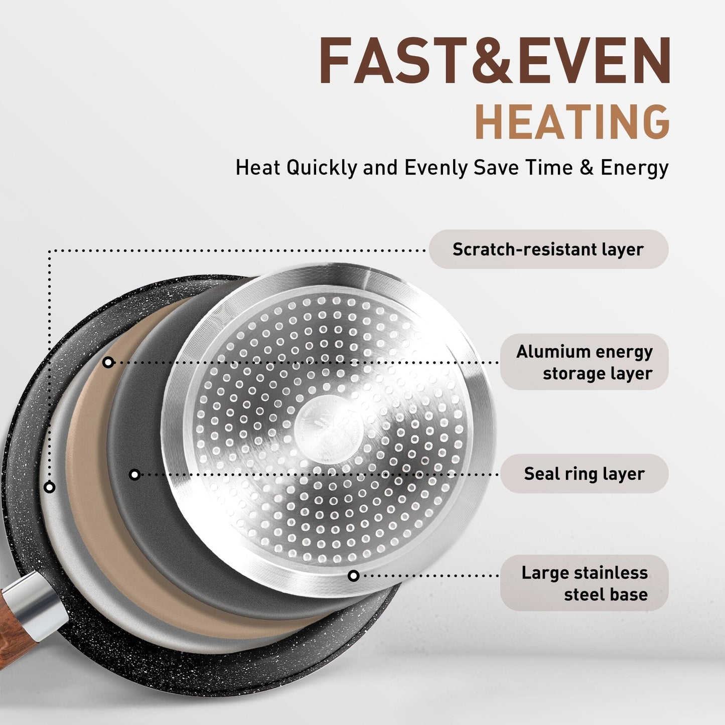 Kitchen Academy 12/30-piece Nonstick Induction Cookware Set