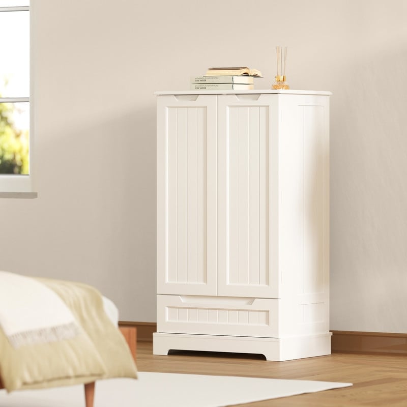 Armoire de rangement pour cuisine, armoire de rangement pour salle de bain indépendante avec 2 portes et tiroirs