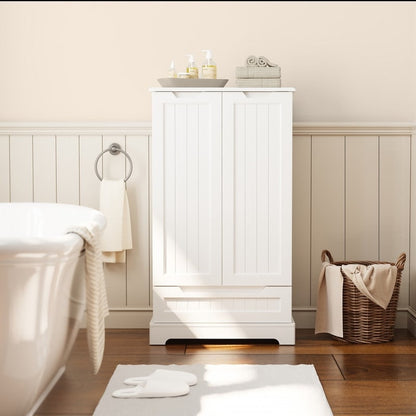 Armoire de rangement pour cuisine, armoire de rangement pour salle de bain indépendante avec 2 portes et tiroirs