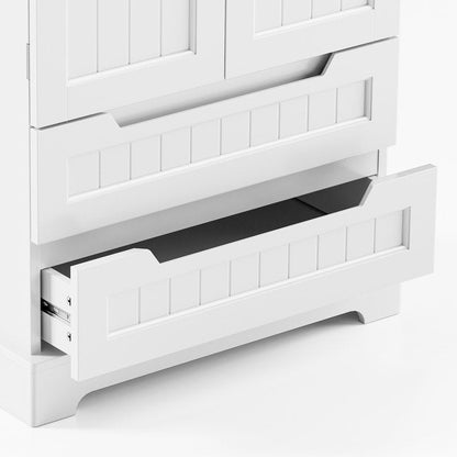 Armoire de rangement pour cuisine, armoire de rangement pour salle de bain indépendante avec 2 portes et tiroirs