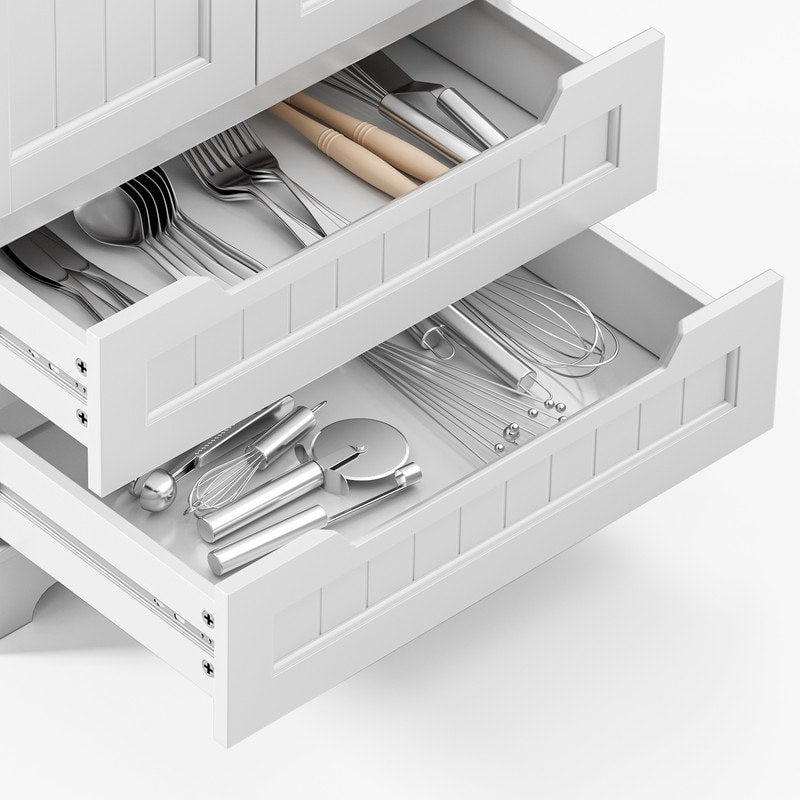 Armoire de rangement pour cuisine, armoire de rangement pour salle de bain indépendante avec 2 portes et tiroirs