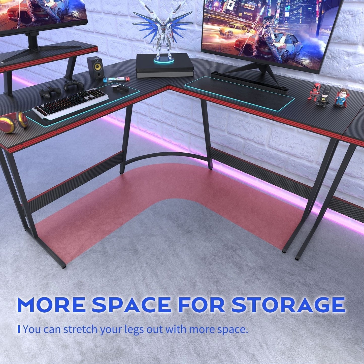 Homall L-Shaped Gaming Desk Computer Corner Desk Office Writing Desk