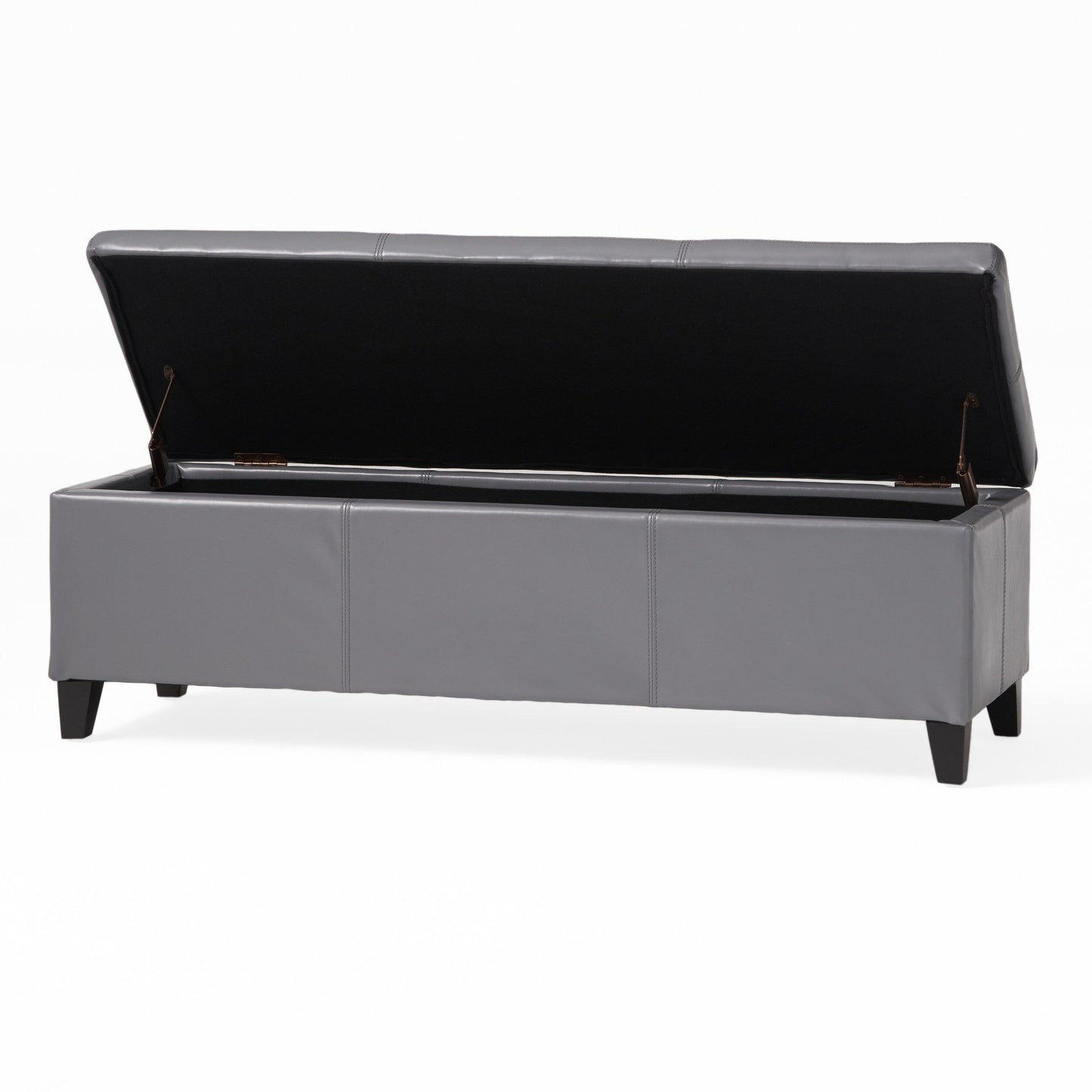 Banc de rangement en similicuir Lucinda par Christopher Knight Home - 51,25 L x 17,50 l x 16,25 H