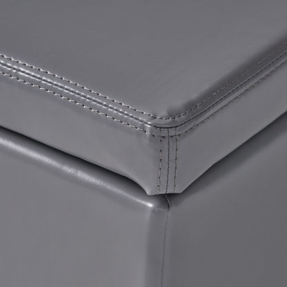 Banc de rangement en similicuir Lucinda par Christopher Knight Home - 51,25 L x 17,50 l x 16,25 H