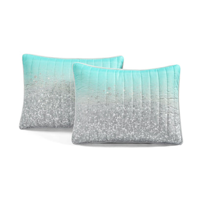 Lush Decor Glitter Ombre Metallic Print Quilt Set