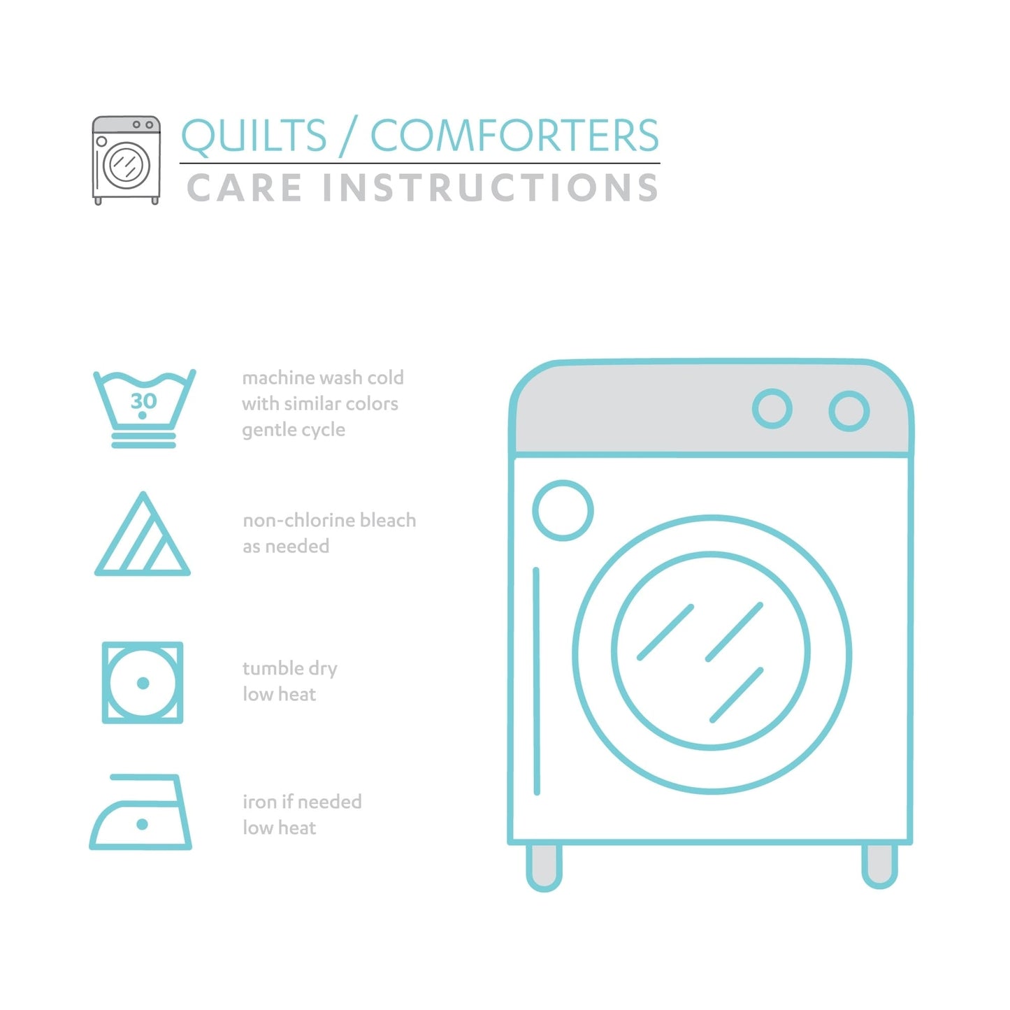 Porch & Den Marguerite Unicorn/ Heart Pattern Quilt Set