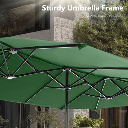 MAISON ARTS 13ft Double -Sided Patio Umbrella Extra Large with Crank