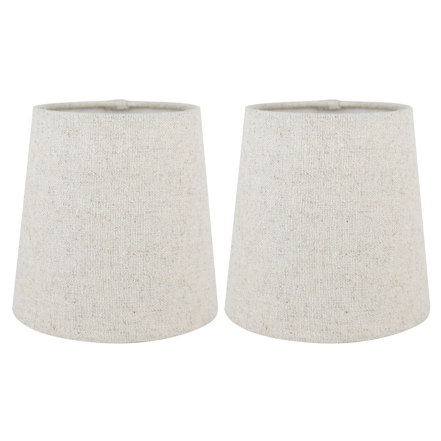 MERIVILLE Linen Clip On Chandelier Lamp Shades, 4-inch by 5-inch by 5-inch