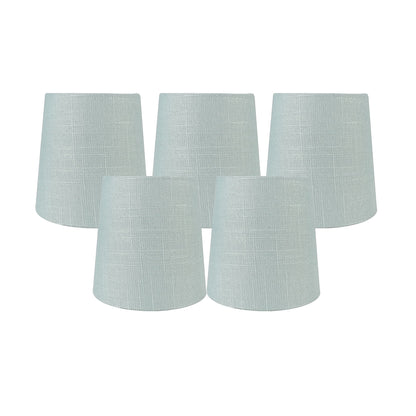 MERIVILLE Linen Clip On Chandelier Lamp Shades, 4-inch by 5-inch by 5-inch