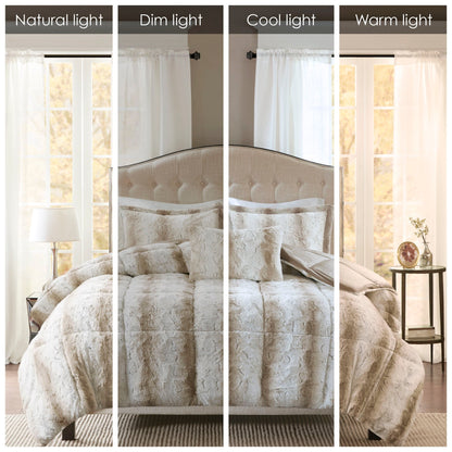 Madison Park Marselle Faux Fur Comforter Set