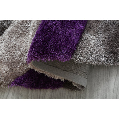 Tapis à poils longs Mateos au design abstrait