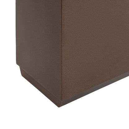 Jardinière métallique lourde pour plantes d'extérieur, 96 x 25 x 76 cm (L x l x H) de hauteur et de longueur, avec séparateur en métal - 96 x 76 x 25 cm