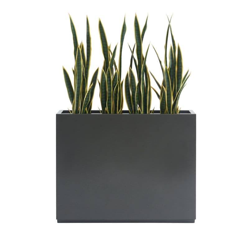 Jardinière métallique lourde pour plantes d'extérieur, 96 x 25 x 76 cm (L x l x H) de hauteur et de longueur, avec séparateur en métal - 96 x 76 x 25 cm