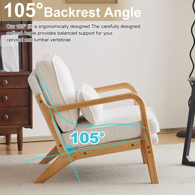 Chaise d'appoint rembourrée de style moderne du milieu du siècle