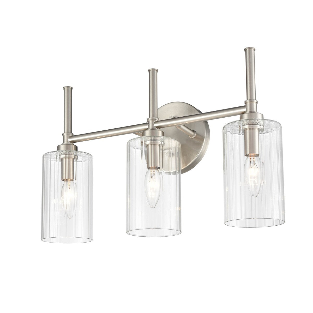 Luminaire de salle de bain Millennium Lighting Chastine avec abat-jour en verre biseauté transparent