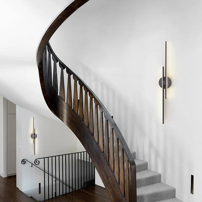 Minimalist 2-Light Dimmable LED Vanity Light Linear Metal Wall Sconce