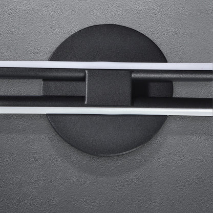 Minimalist 2-Light Dimmable LED Vanity Light Linear Metal Wall Sconce