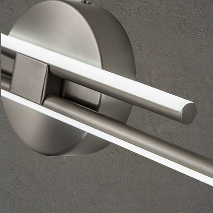 Minimalist 2-Light Dimmable LED Vanity Light Linear Metal Wall Sconce