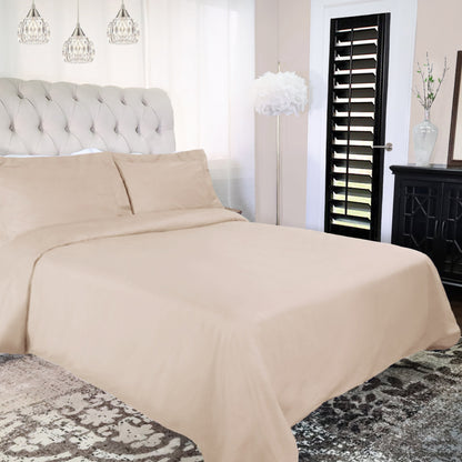 Superior 300-Thread Count Cotton Percale Duvet Cover Set