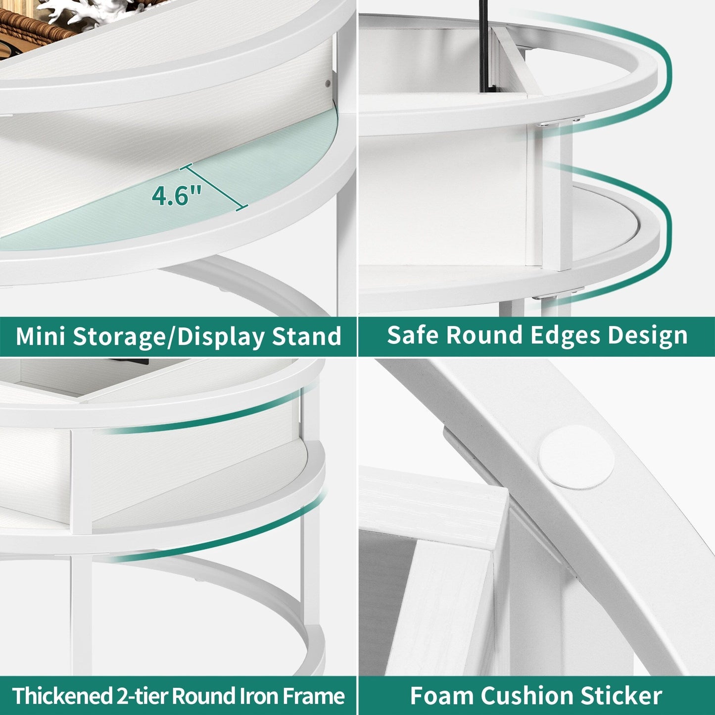 Moasis Round Lift Top Coffee Table with Hidden Storage