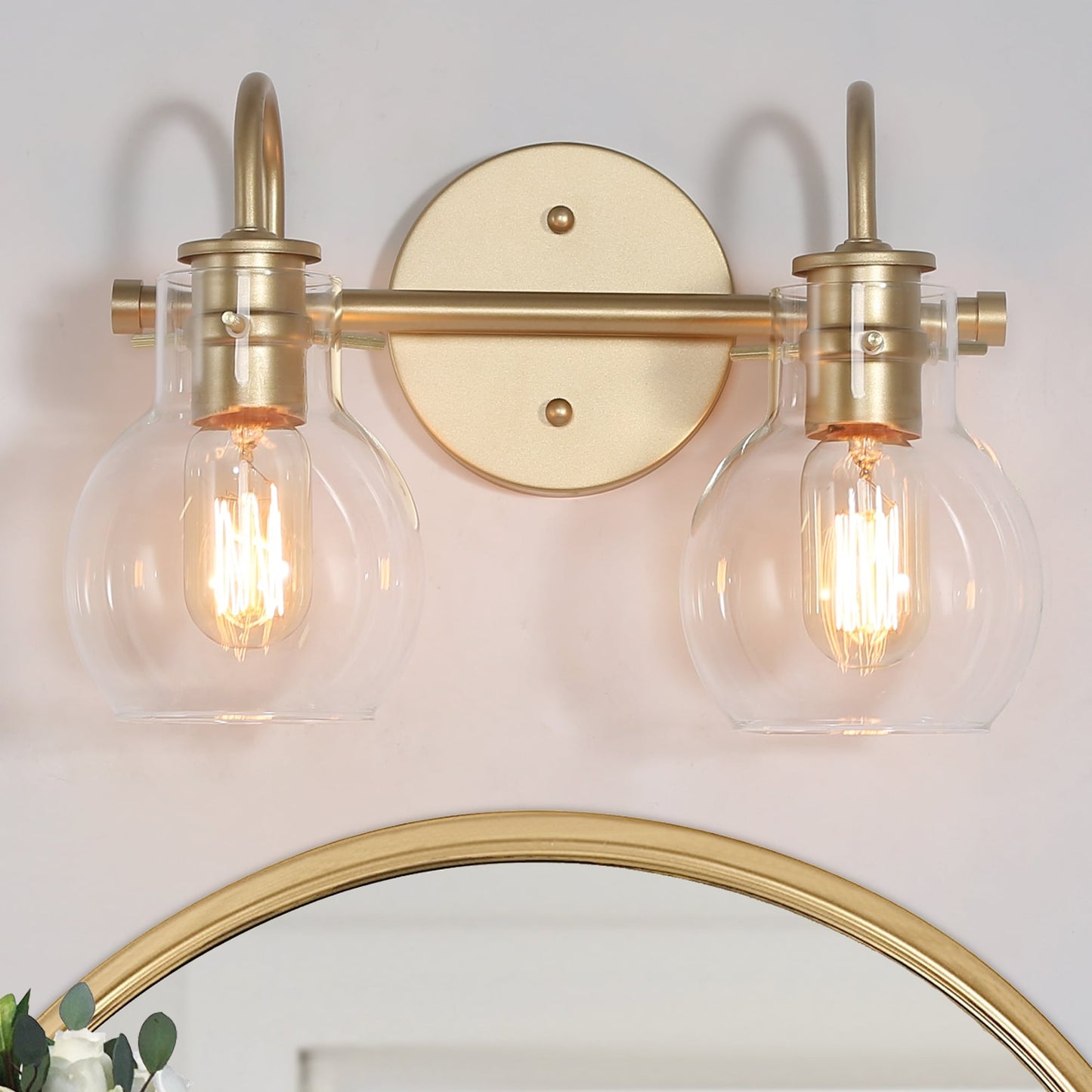 Modern 2/3/4/5-Light Bathroom Vanity Light Globe Glass Wall Sconce Minimalist Design