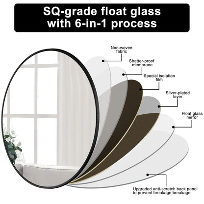 Modern Bathroom Wall Mounted Round Vanity Mirror