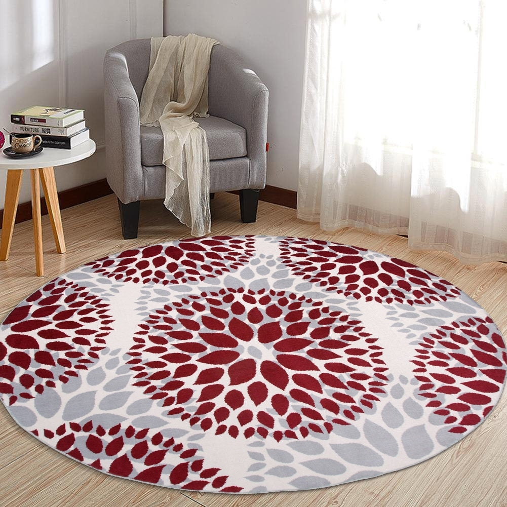World Rug Gallery Modern Floral Circles Area Rug