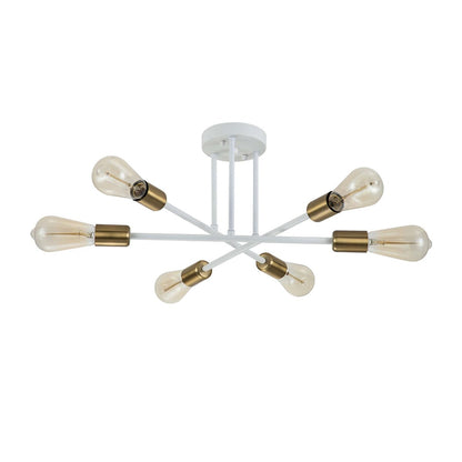 6 - Light Modern Metal 23.62'' Sputnik Semi-Flush Mount Ceiling Light