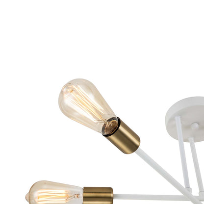 6 - Light Modern Metal 23.62'' Sputnik Semi-Flush Mount Ceiling Light