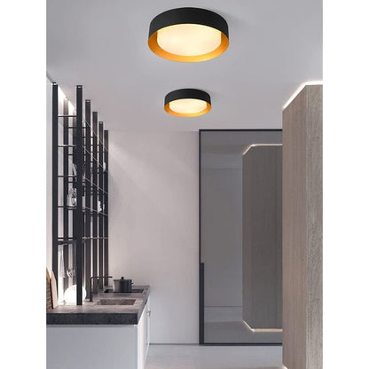 Modern Minimalist 2/3/5-Lights Metal Shaded Drum Flush Mount Ceiling Light