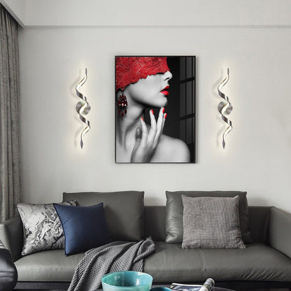 Modern Spiral Design LED Bathroom Vanity Light Dimmable Wall Light