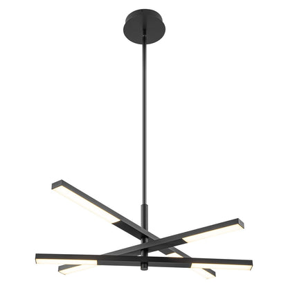 Modern Tiered Linear Sputnik Chandelier Warm Light 3000K Integrated LED Chandelier