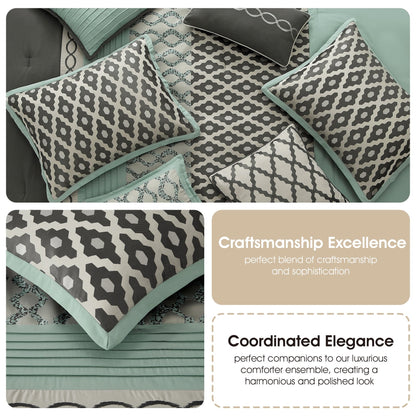 Nanshing Calvin Luxury10-Piece Geometric Comforter Set