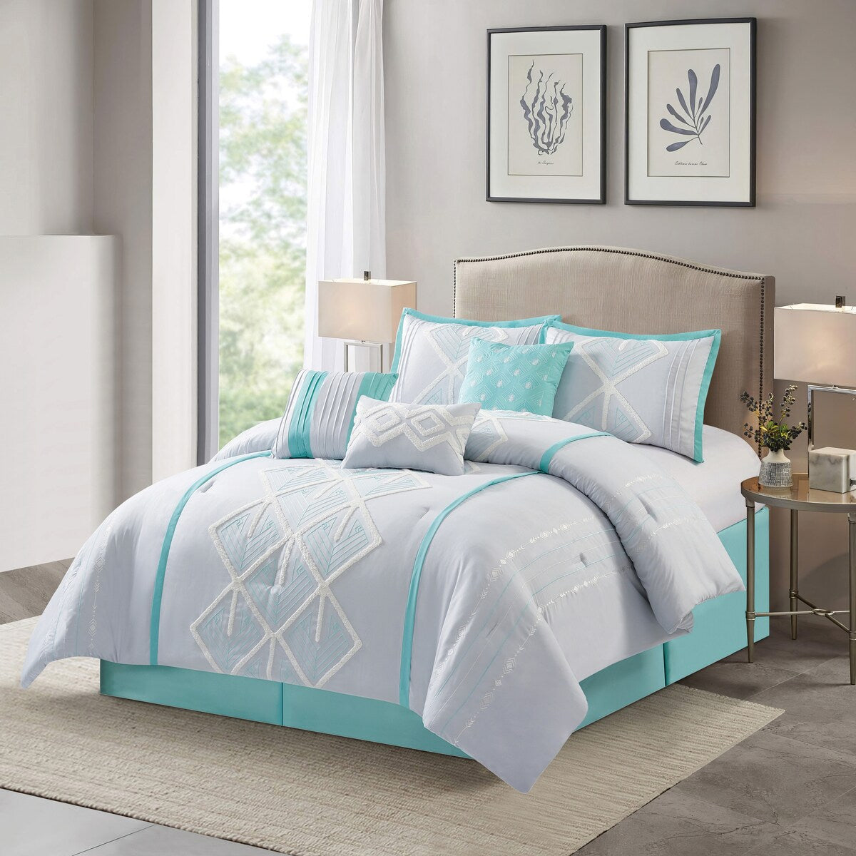 Nanshing Corina 7 Piece Terry Embroidery Comforter Set