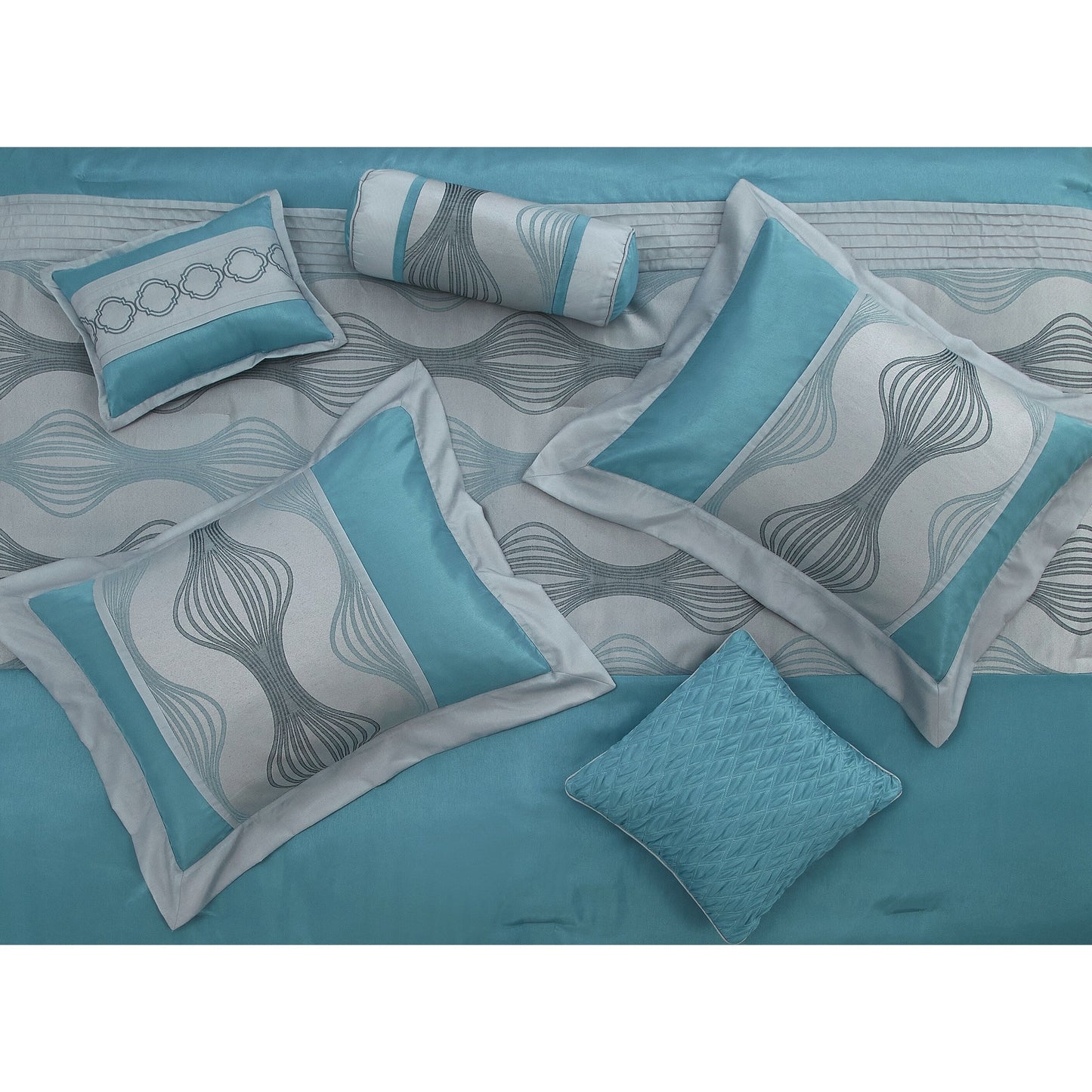 Nanshing Daniella 7-Piece Modern Geometric Comforter Set